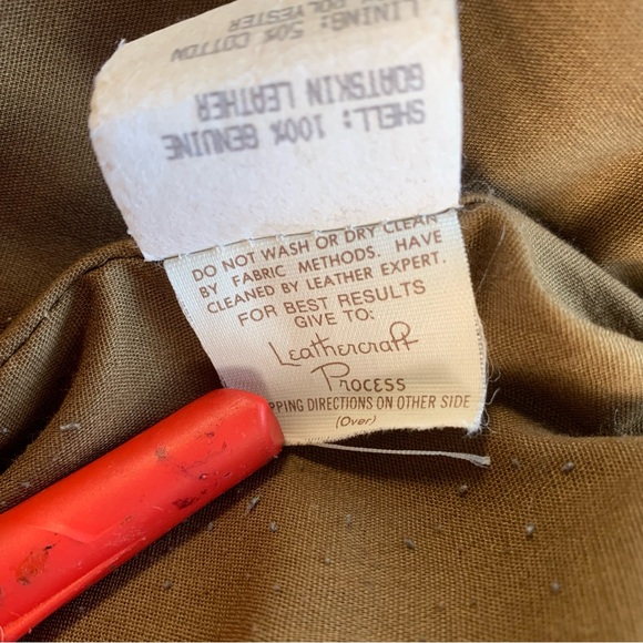 Vtg Cooper Jacket Men 46L Brown Type A2 Flight Bomber Goat Leather Military Coat - Picture 16 of 16